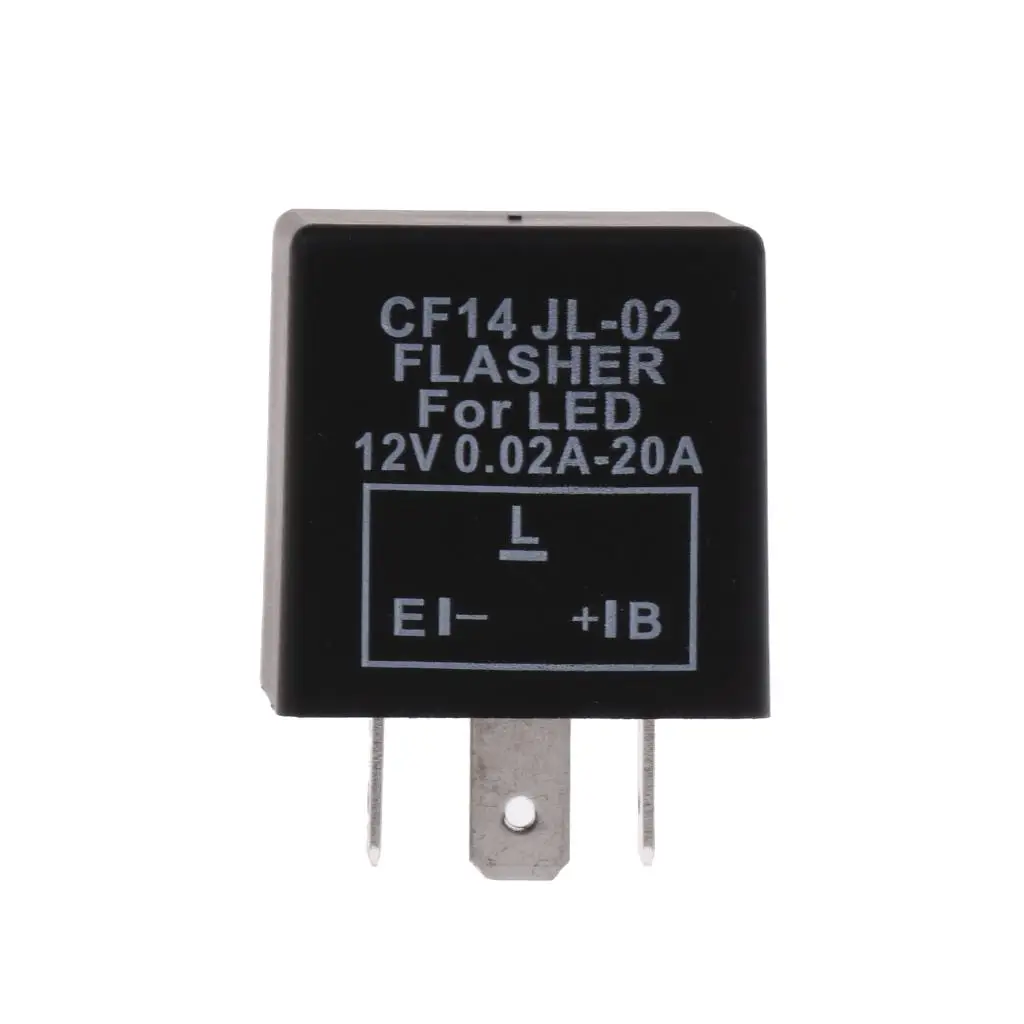 

JL-0 Motorcycle LED Flasher Relay DC 12V 0.02A-20A Adjustable/Fixed