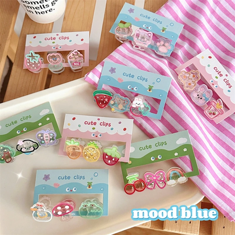 

3 шт., пластиковые мини-заколки для волос