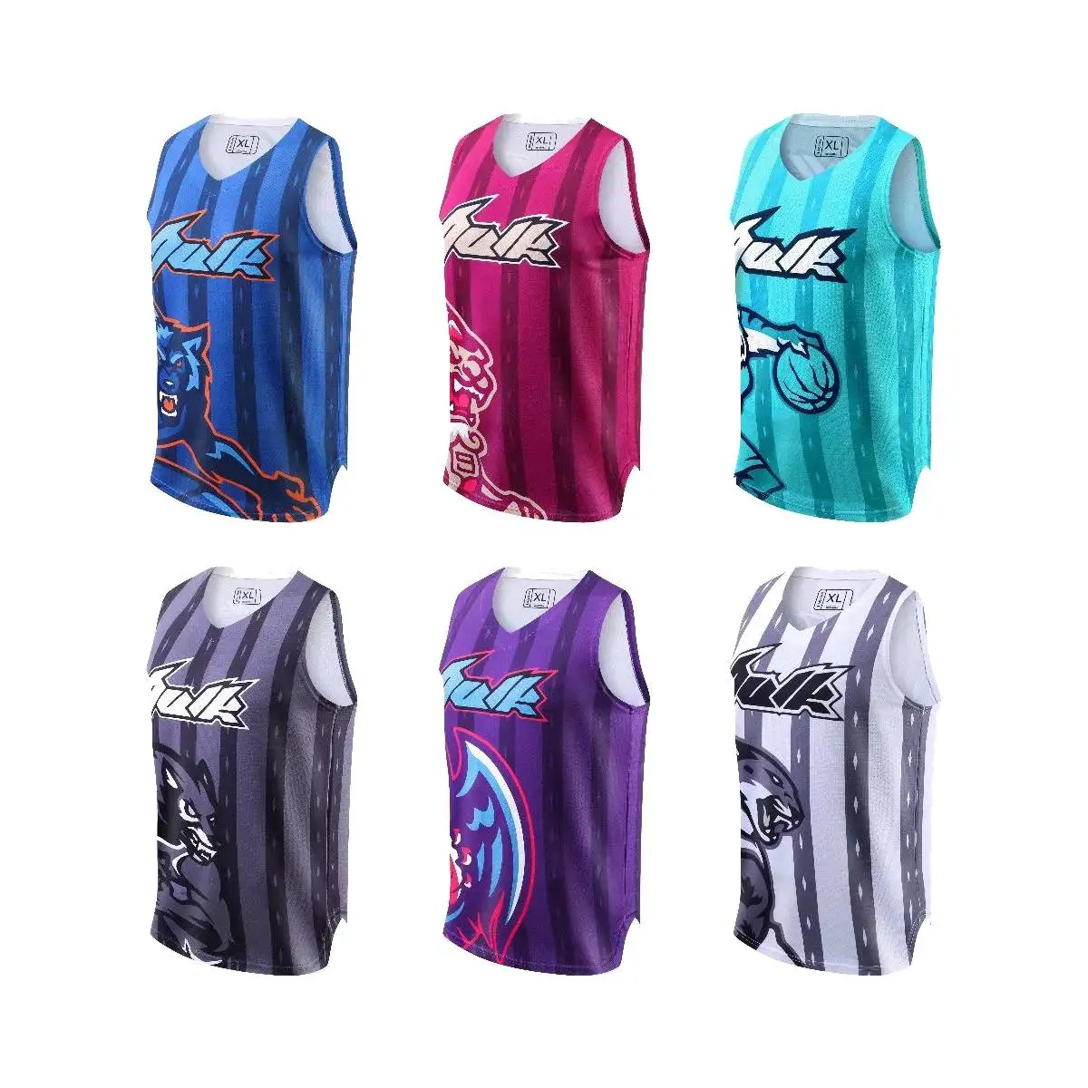 Factory Wholesale Customizable Ball Uniform Multi-color Sleeveless Men Basketball Jersey Football Suit For Competition  Training