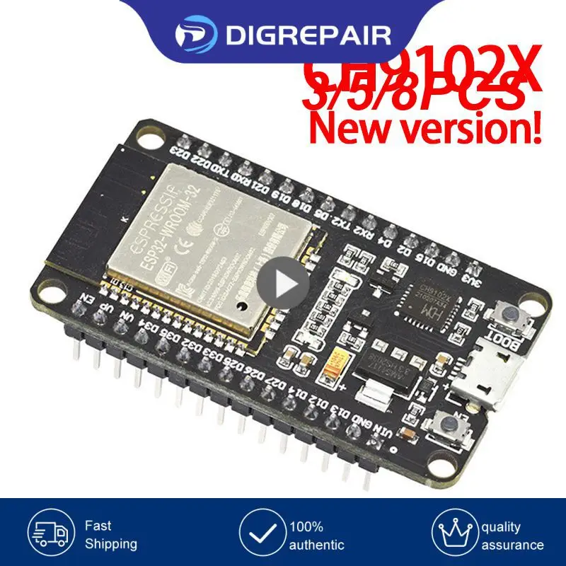 

3/5/8PCS Safe Development Board Mini Esp 32s 3.3v Supporting High Baud Rate Esp 32 Ultra-low Power Consumption Expansion Board