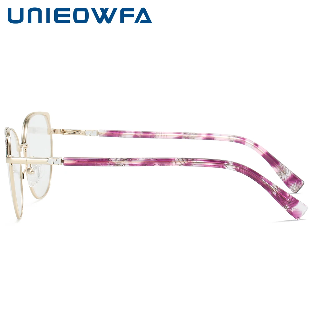 Оправа для очков с рецептом на близорукость для женщин "Кошачий глаз". Очки оптические, высокого качества, из нержавеющей стали.