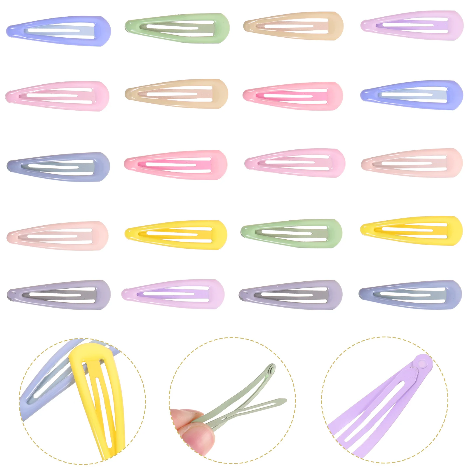 

20 Pcs Oil Drop Hair Clip Accessories Adorable Barrette Girls Lovely Clips Cute Teen Iron Barrettes Toddler Pins