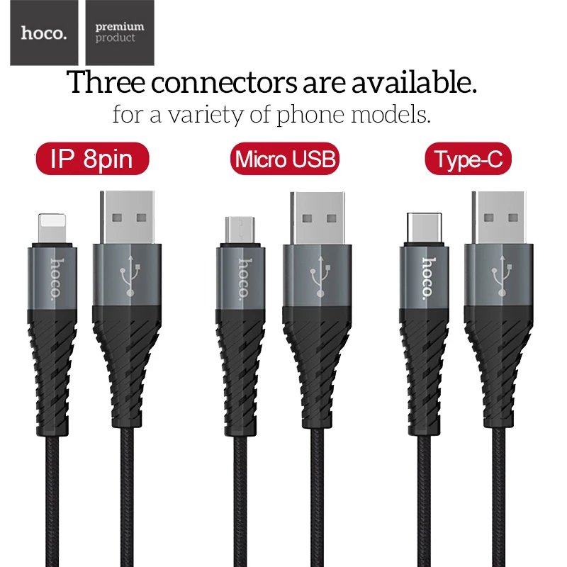 

HOCO 25cm Charging USB Cable for Huawei for iPhone 13 12 11 Pro Fast Charge 8 Pin Micro USB Type C Charger Cable for Samsung 1m