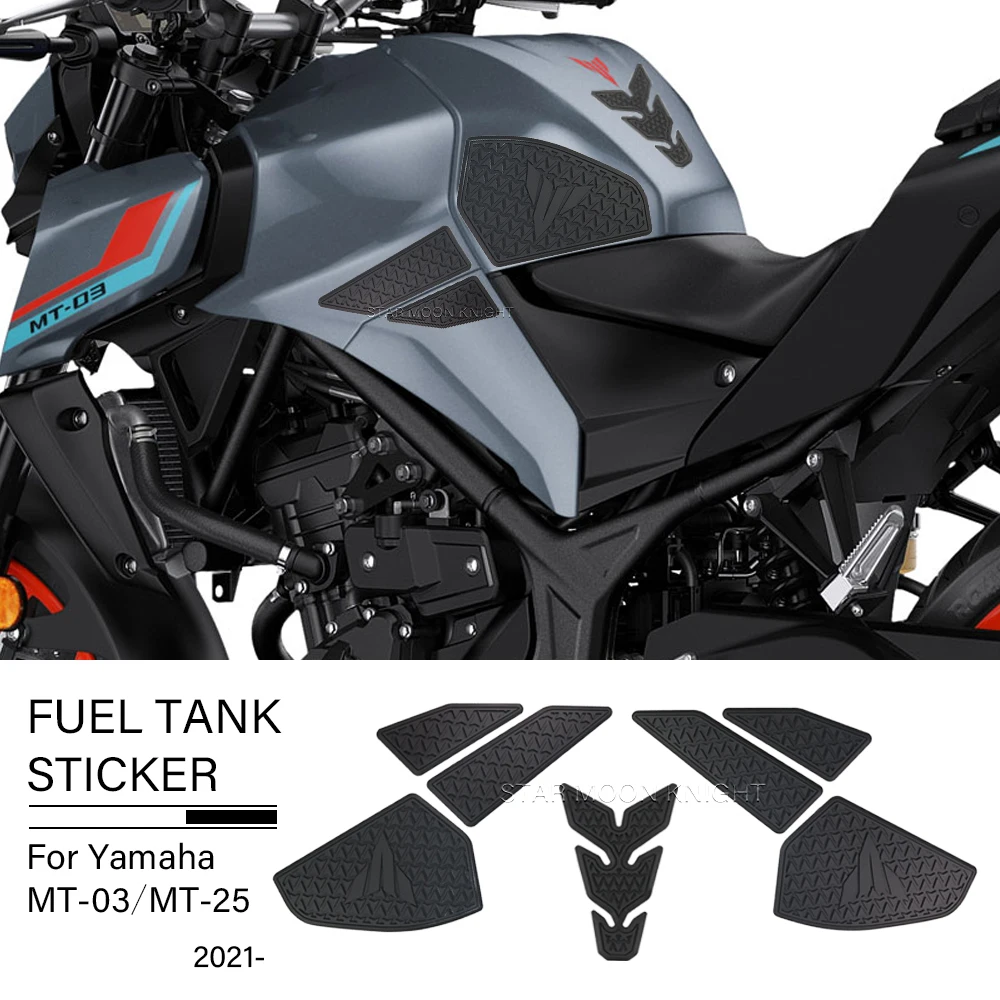 

New Motorcycle Accessories side fuel tank sticker For YAMAHA MT03 MT-03 MT25 MT-25 2020- decals knee pads traction pads tank pad