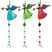 christmas angel wing fairy elf halo witch magic wand pentagram crystal ball prism metal wrought iron wind chimes hanging decor