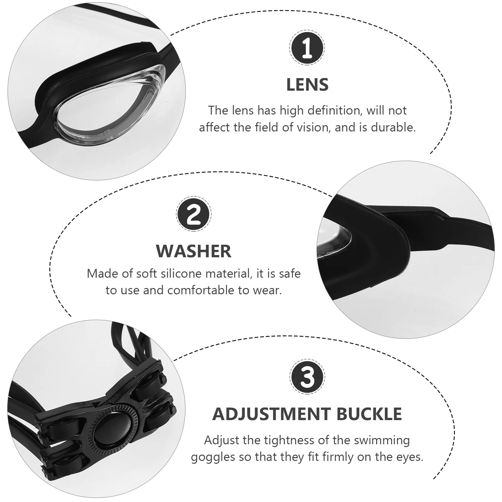 Очки-вкладыши для плавания противотуманные профессиональное оборудование очков