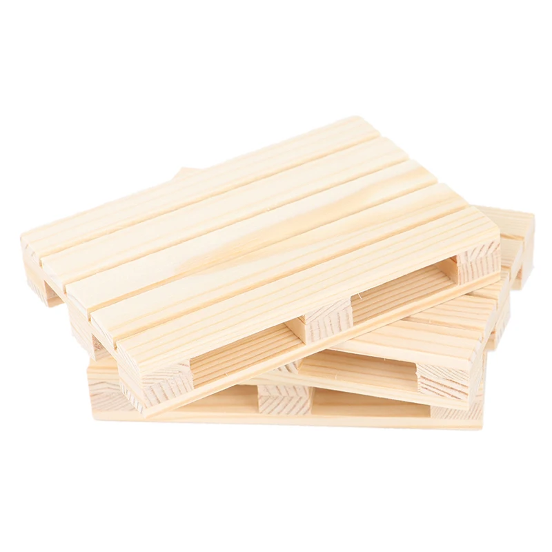 

New Mini Wooden Pallet Beverage Coasters Insulation Pad Cup Coaster Pot Mat