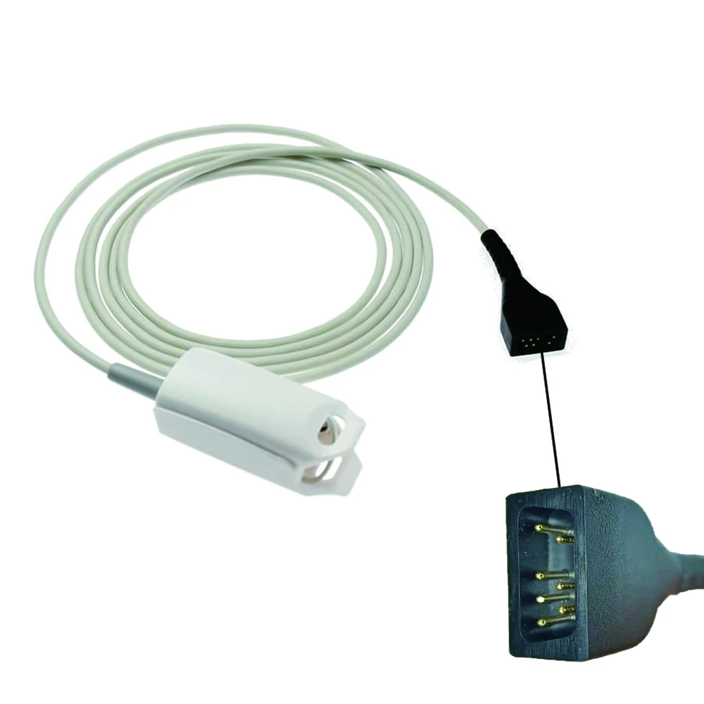 

Совместим с нонином, 7-контактным типом датчика Spo2 монитора. Многоразовый кабель для измерения уровня кислорода в крови, кабель Spo2 для пульсоксиметра