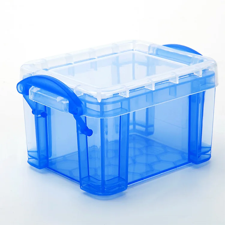 

New translucent candy color storage box cosmetics medicine sundries storage box desktop mini storage