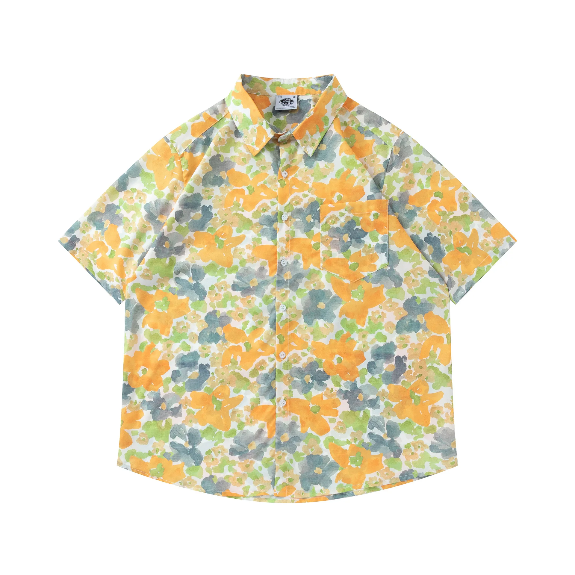 

Men's 2023 Spring/Summer New Full Printed S Floral Fashion Brand Short Sleeve Shirt for Men