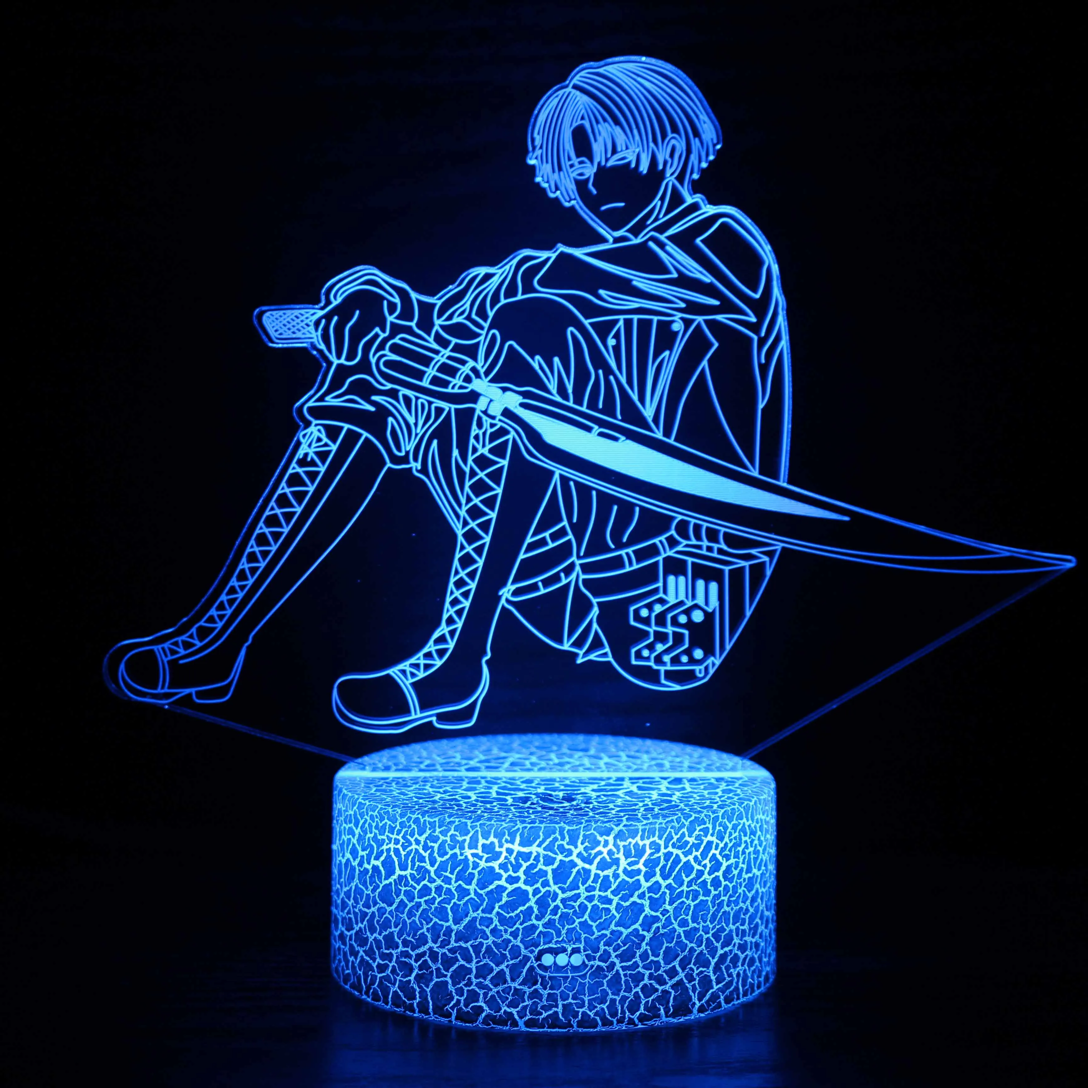 

Acrylic Table Lamp Anime Attack on Titan for Home Room Decor Light Cool Kid Child Gift Captain Rivaille Ackerman Night Light