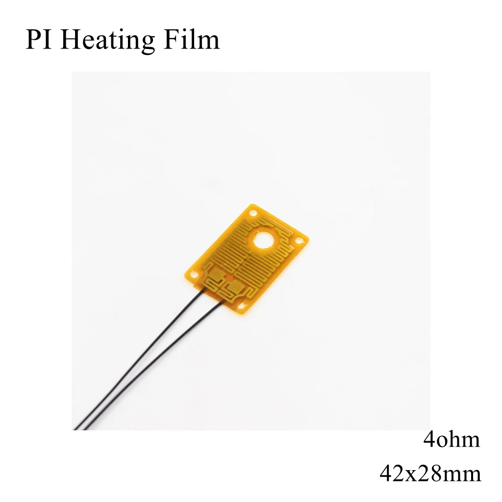 

42x28mm 5V 12V 24V 110V 220V PI Heating Film Polyimide Adhesive Electric Heater Plate Panel Pad Mat Fuel Foil Oil Engine Tank