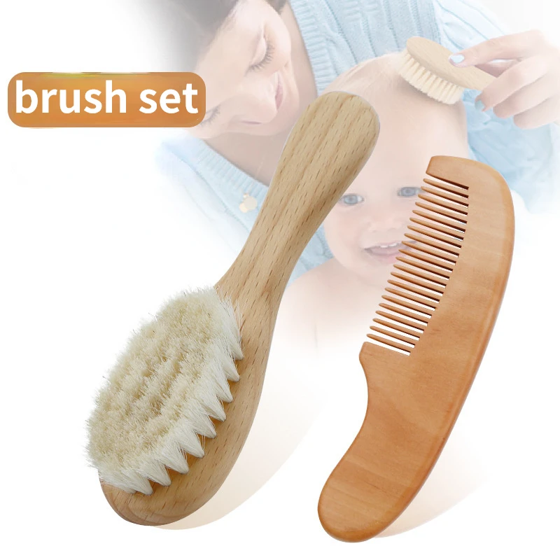 

Детская деревянная щетка-расческа из натуральной шерсти