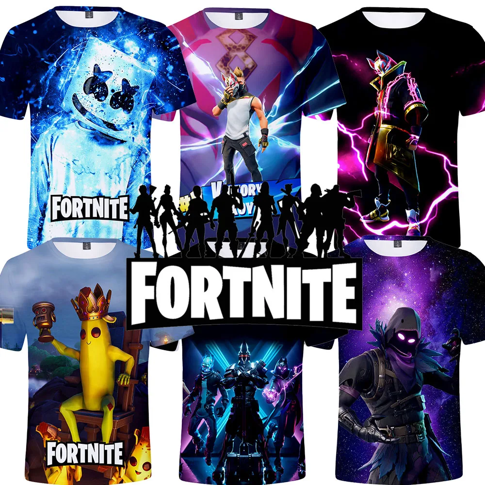 

Christmas Fortnite 3d T-shirt Tees Battle Royale Streetwear Kids Victory Game Men and Women Harajuku T Shirt Teen Clothes