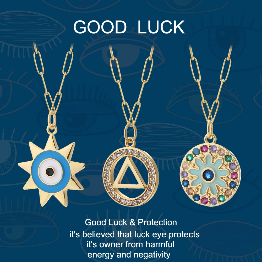 

Evil Turkish Eye Lucky Necklace for Women Silver Gold Color Chain Women’s Necklace Blue Eye Dainty Necklace Choker jewelry Gift