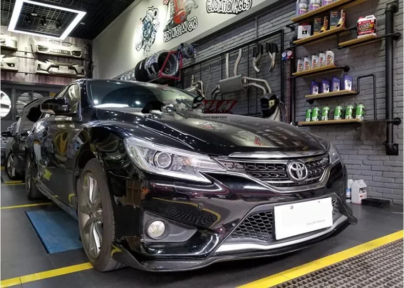 Передний бампер из настоящего углеродного волокна крышка спойлера для Toyota Reiz/MARK X