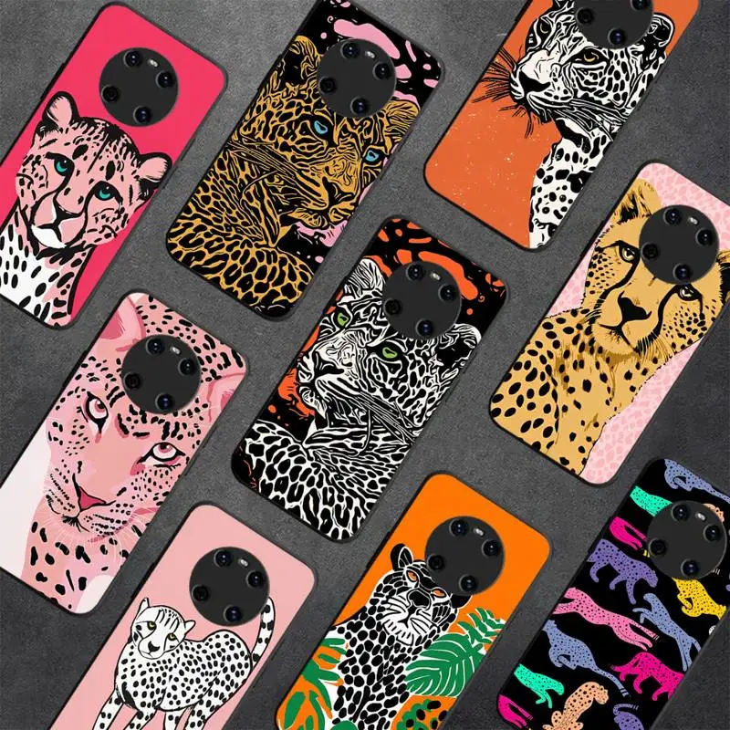 

Cartoon Animal Cool Leopard Pattern Phone Case for Huawei Y 6 9 7 5 8s prime 2019 2018 enjoy 7 plus