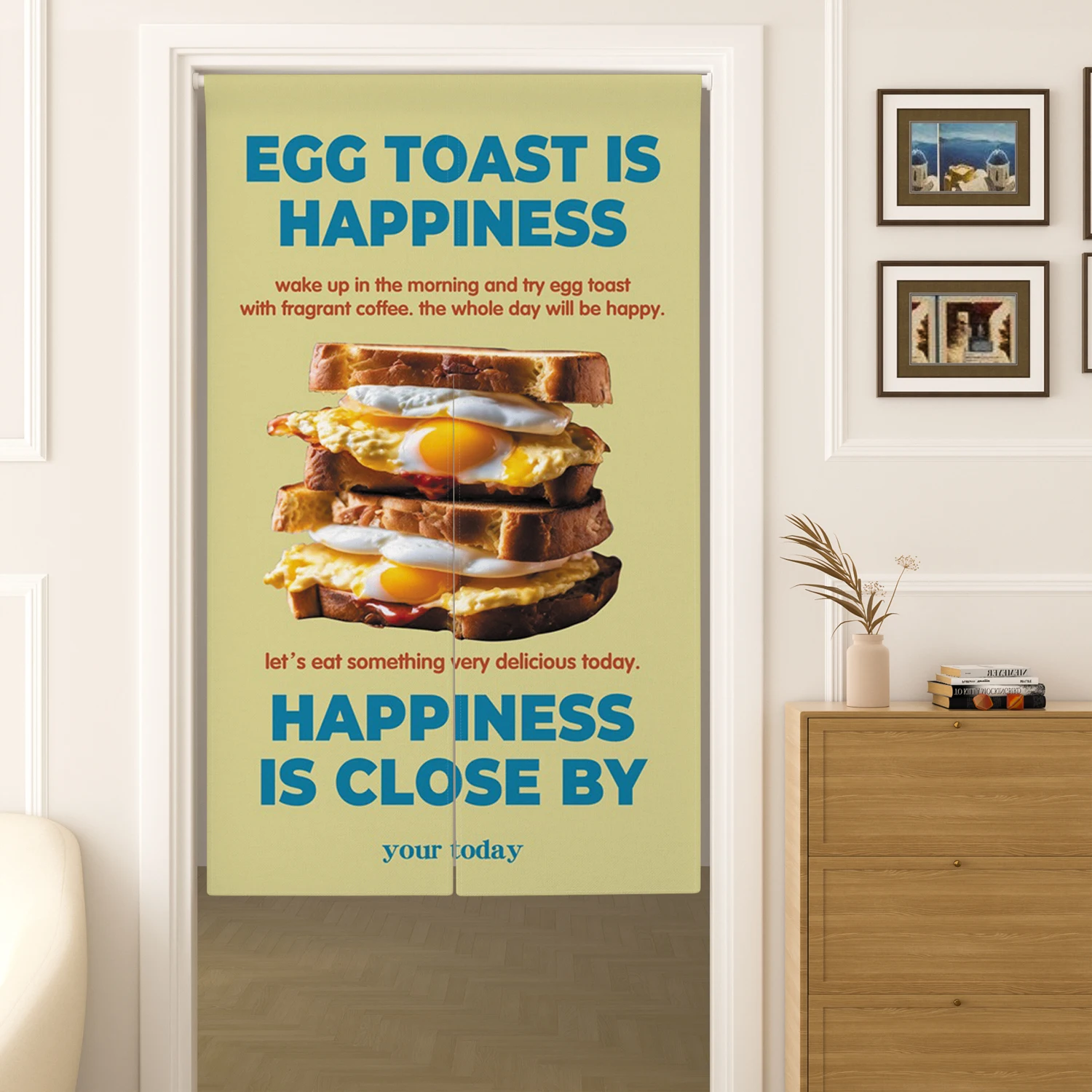 Фото Food Themed Door Curtain Kitchen Izakaya Dining Room Partition Velcro Doorway Curtains Kitchen Entrance Hanging Half Curtains №4