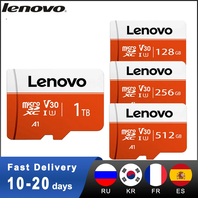 

Lenovo 128GB 256GB 512GB 1TB Flash Memory Card For Smartphone Desktop Computer Micro SD Card High Speed Read And Write TF Cards