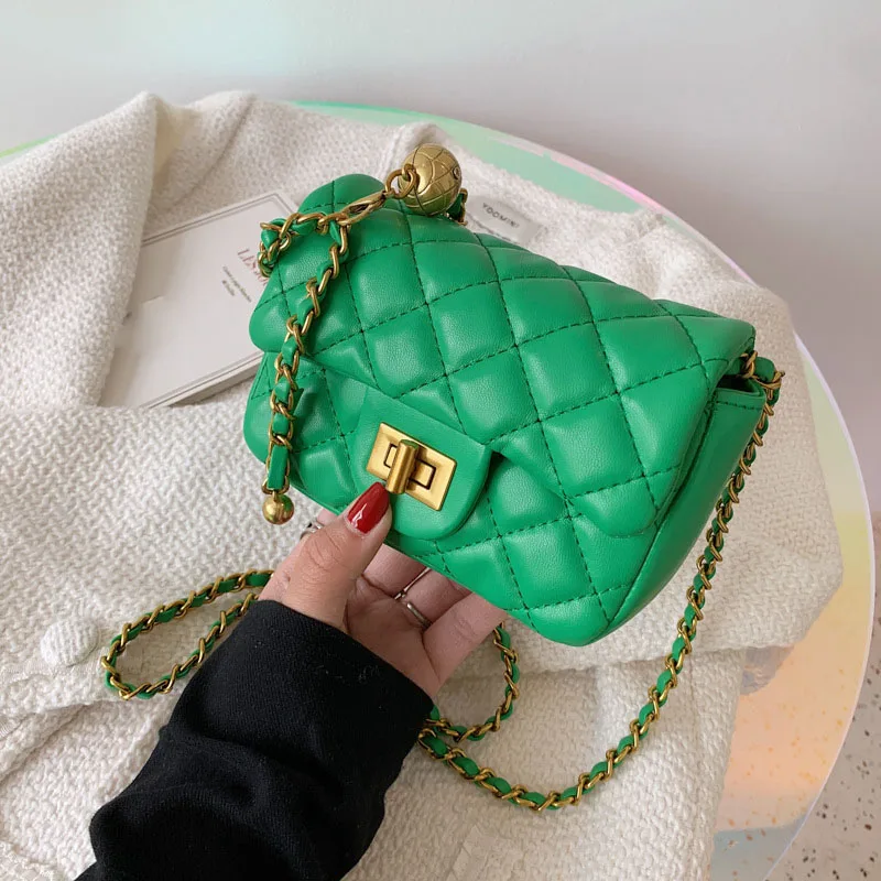 

Brand Women's Shoulder Bag 2022 High Quality PU Leather Handbags and Purse Luxury Designer Crossbody Bag Female Chain Small Tote