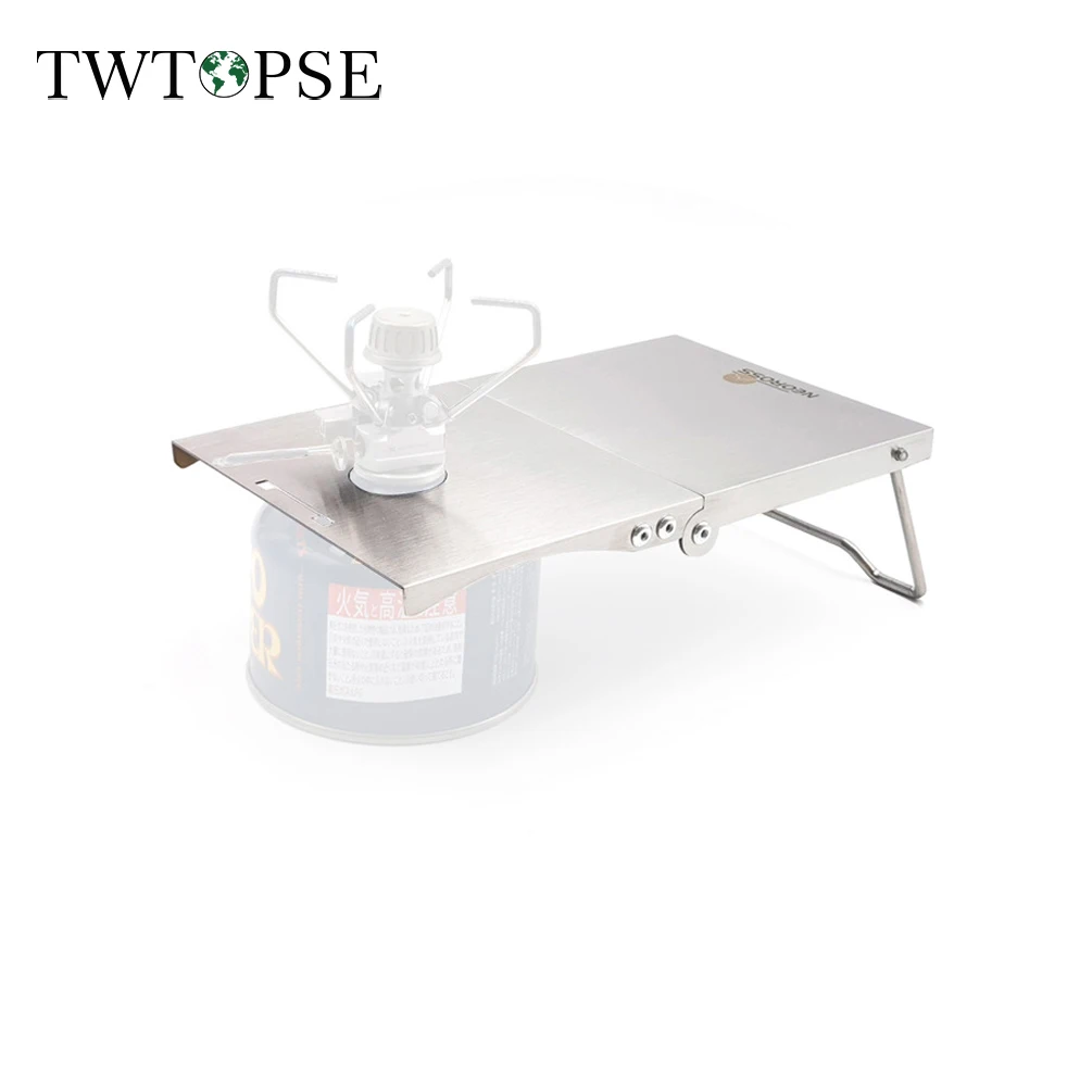 

TWTOPSE Folding Table For SOTO ST320 Card Stove For MSR Small Rocket Titanium Stainless Steel Small Table With Storage Bag