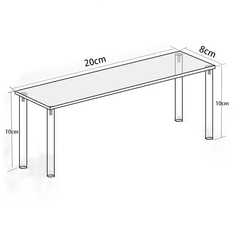 Прозрачная акриловая трапециевидная подставка для ювелирных изделий