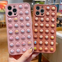 hello kitty decompression bubbles phone case for iphone 11 12 13 pro max x xs xr 7 8 plus shockproof cover