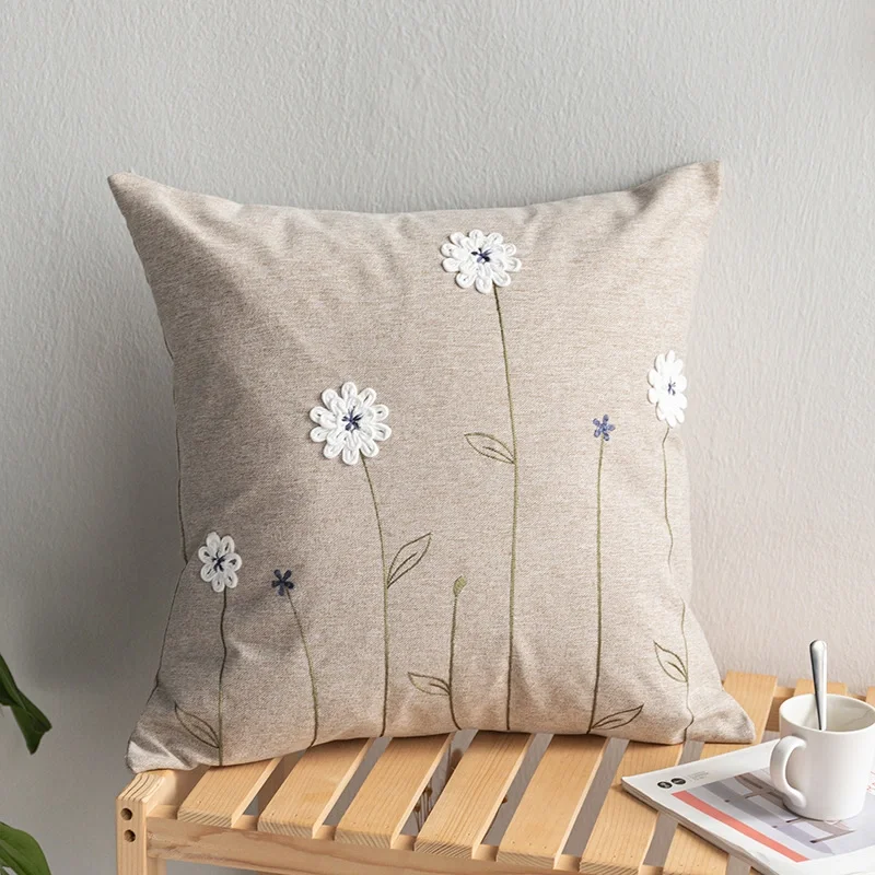 

room decor Embroidery double-faced ni embroidery hand-made retro sofa pillow