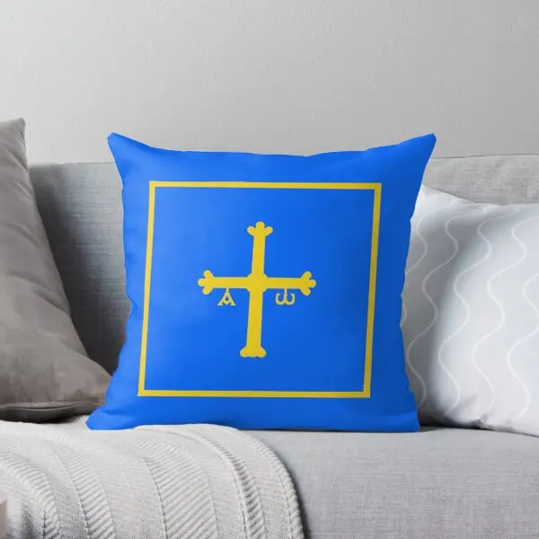 

Asturias Flag Gifts Stickers Products Printing Throw Pillow Cover Decor Waist Fashion Home Hotel Sofa Car Pillows not include