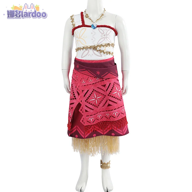 Детский костюм Моаны для косплея жилет юбка женщин взрослых ожерелье