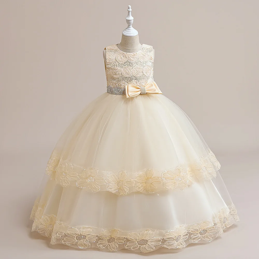

Женское длинное платье принцессы, белое газовое бальное платье для выступлений, 3 цвета, 120-170 см