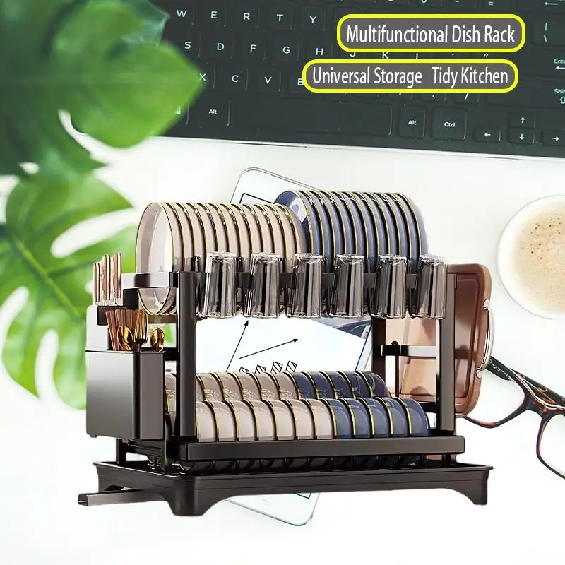 

Multi-functional Kitchen Storage Rack and Dish Draining Rack: The Ultimate Space-Saving Solution for Your Kitchen
