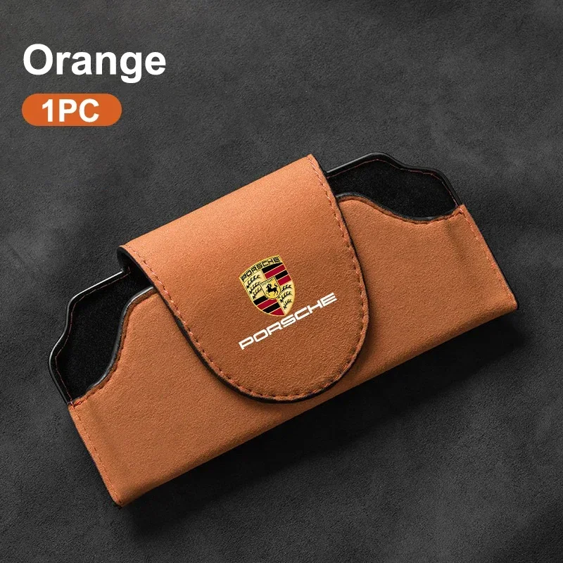 Замшевый автомобильный чехол для очков коробка хранения зажим Porsche Cayenne Panamera Macan