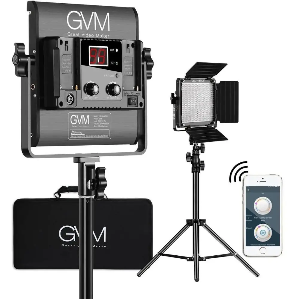 Ламсветильник GVM 480LS для профессиональной фотосъемки Led прожектор правой лампы с