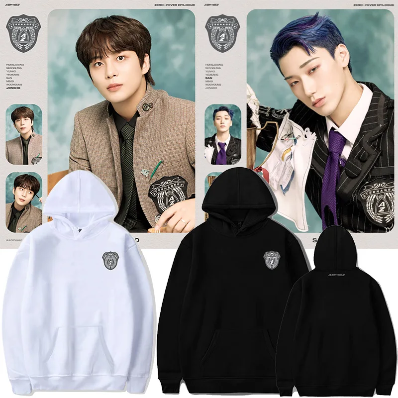 

ATEEZ Warm Hoodies Sweatshirt Hongjoong Seonghwa Yunho Yeosang Mingi Sudadera ZERO : FEVER EPILOGUE Streetwear for ATINY