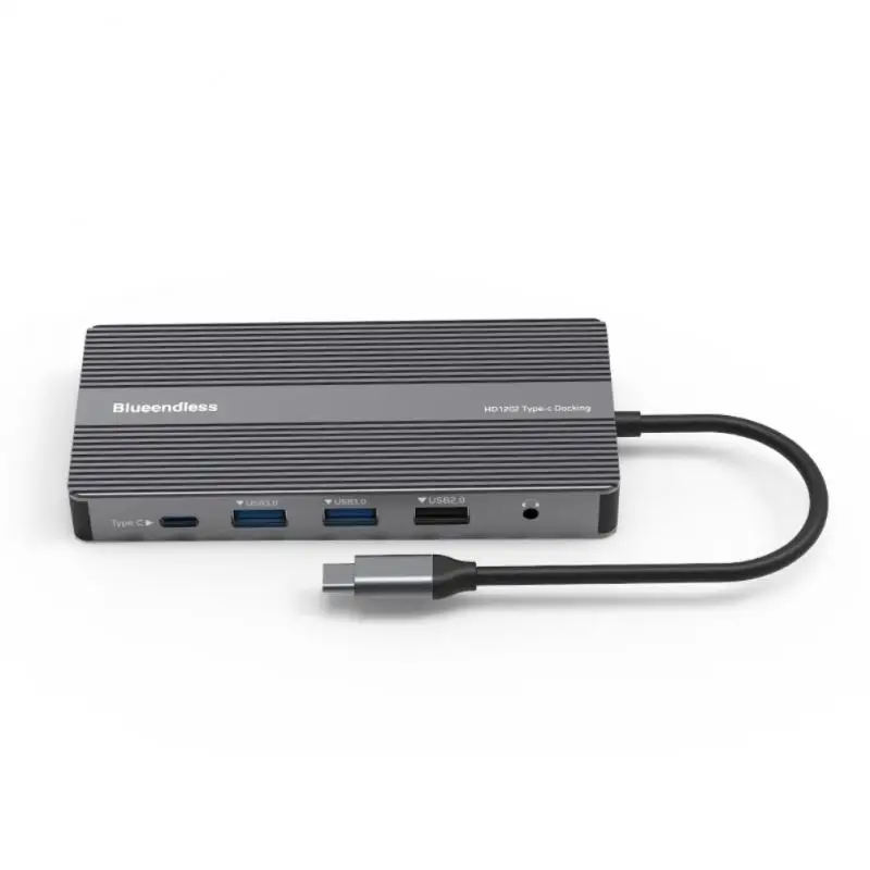 

Type-c Docking Station Portable 5gbp Usb C Adapter Splitter Vga With Sd / Tf Card Reader Computer Accessories Usb C Hub 12 In 1