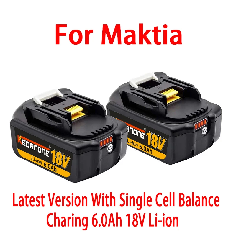 

Special offer 18V 6.0Ah Rechargeable Power Tools Battery 100% Original for Makita LXT BL1860B BL1850 BL1840 BL 1830 With LED