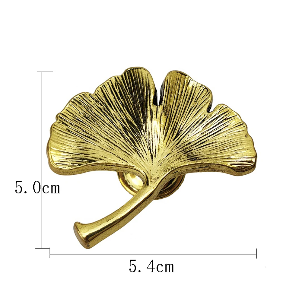 

Drawer Handle Cabinets Handle Home Hotel Room 1PCS Exquisite Craftsmanship Furniture Decoration Ginkgo Leaf Shape