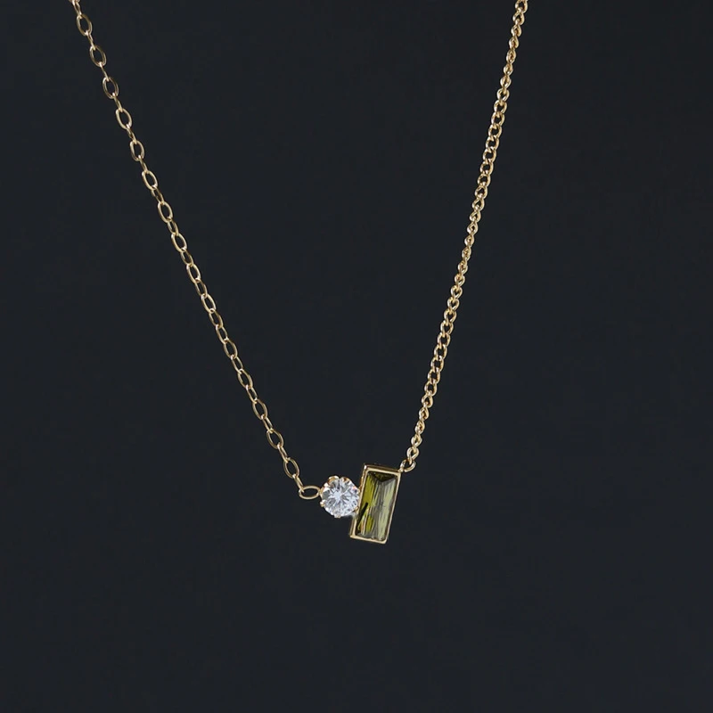 

Collarbone Chain Stainless Steel Plated Gold Gothic Pendant Necklace For Women Korean Statement Jewellery Accessories Fashion