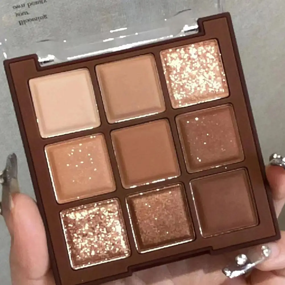 

9 Color Eyeshadow Palette Waterproof Easy To Color Cosmetics Dropshipping Glitter Makeup Palette Matte Shadow Eye Shimmer M U6V2