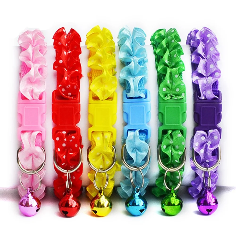 

Блошиные ошейники для домашних животных, товары для домашних животных, очаровательный ошейник для кошек, цветы с колокольчиком, ожерелье дл...