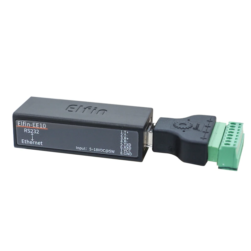 

6 комплектов, последовательный мини-сервер EE10A RS232 для Ethernet ModbusTCP, последовательный к Ethernet RJ45 конвертер со встроенным веб-последовательным сервером