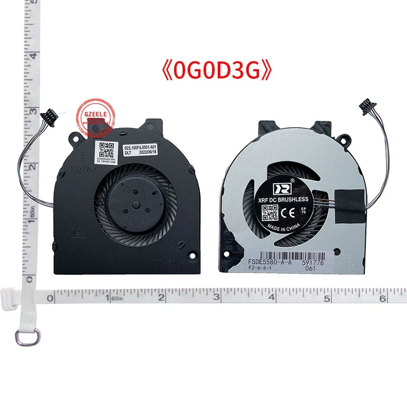 GZEELE новый вентилятор охлаждения процессора ноутбука для DELL Inspiron 5580 5581 5582 5585 5588 14-5480 5481 5482 5485 5488 0G0D3G