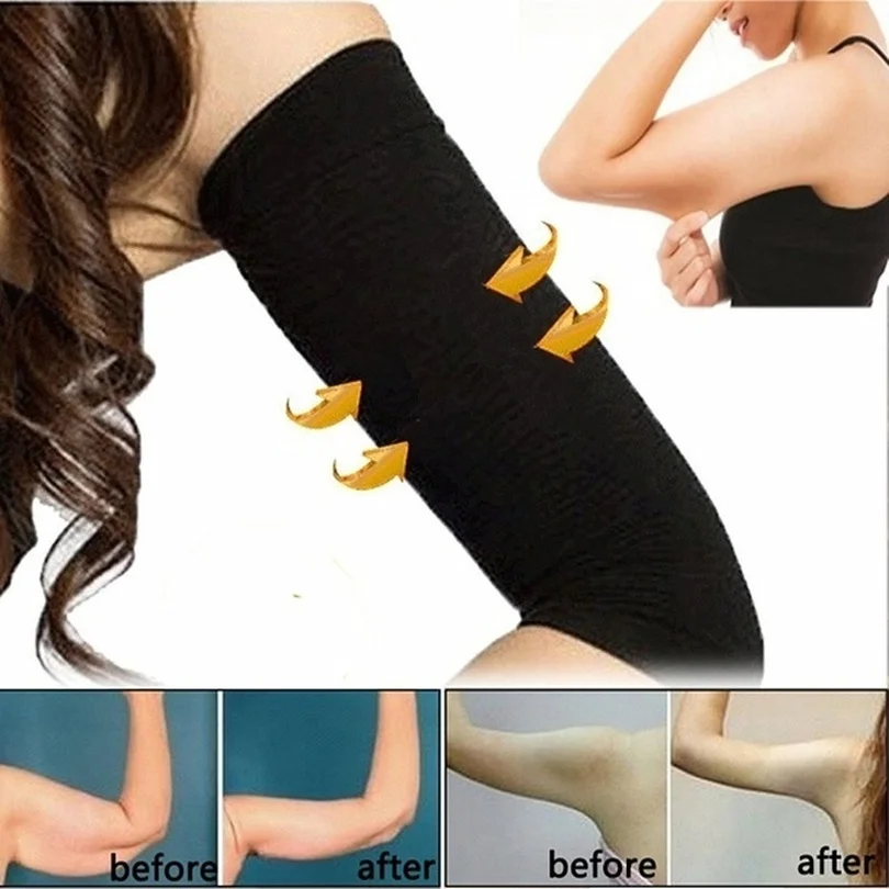 

Women Long Sleeve Breathable Women Weight Loss Arm Shaper Cellulite Slimming Wrap Belt Band Face Lift Tool Arm Sleeves