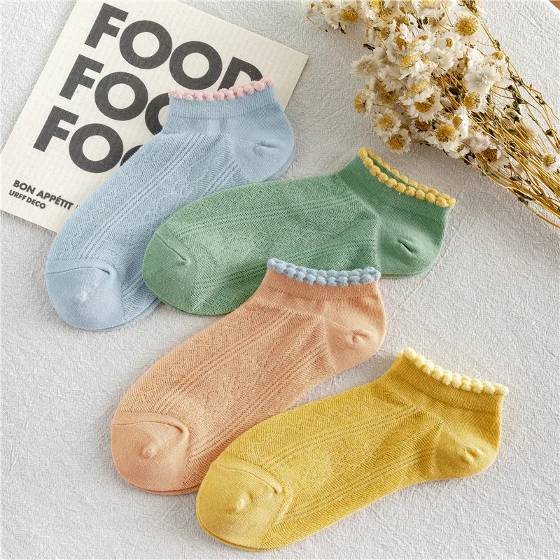 

Женские хлопковые носки с низким вырезом, дизайнерские носки в Корейском стиле, женские носки для девочек Kawai Harajuku, японская мода Gyaru, милые в...