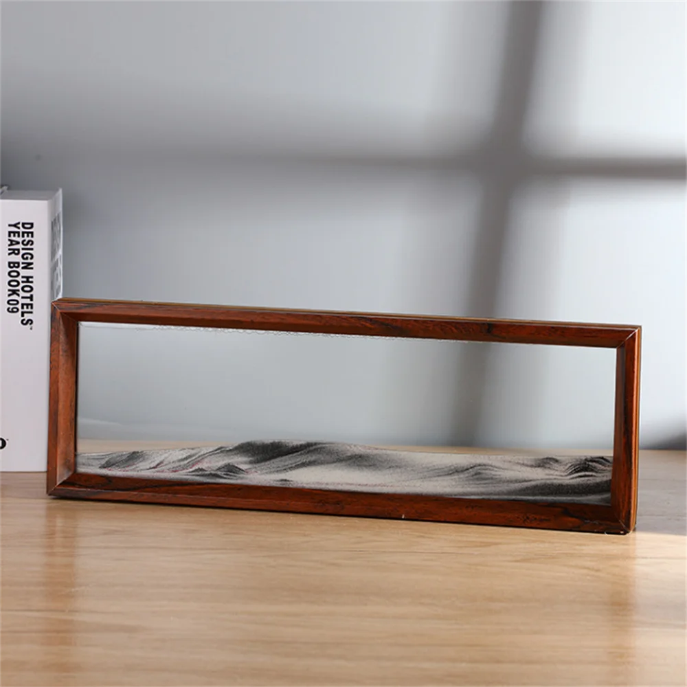 

Light Luxury Three-Dimensional Quicksand Painting Decoration Living Room Porch Home Office Desktop Decompression Glass Hourglass