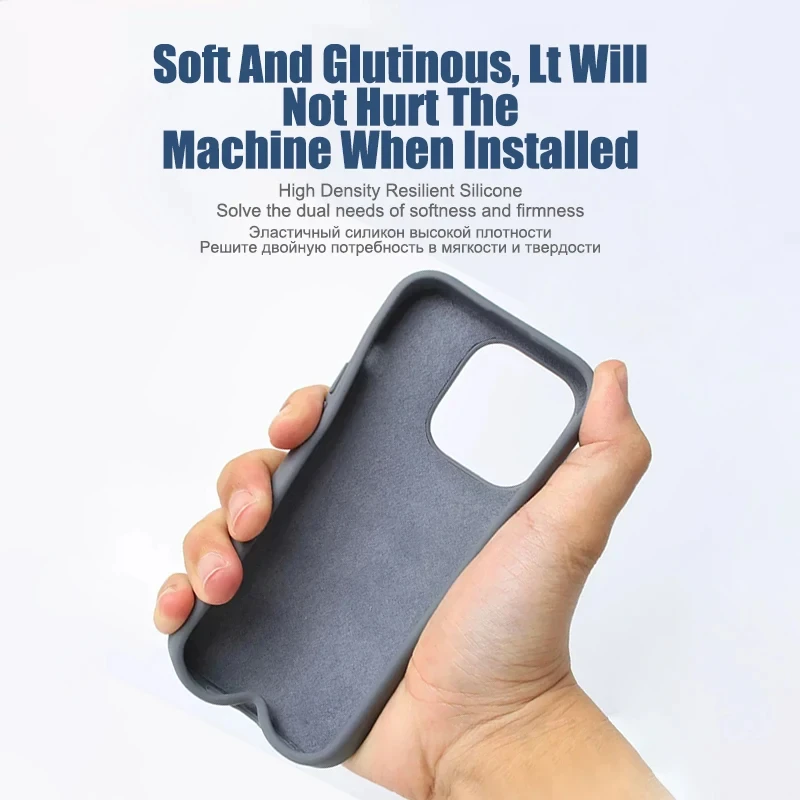 Роскошный противоударный чехол для Apple iPhone 11 12 13 14 15 16 Pro Max Plus, чехлы из жидкого силикона, бампер, мягкий чехол, аксессуары для телефонов (art.: 3920cb46ffd07) - 3920cb46ffd07