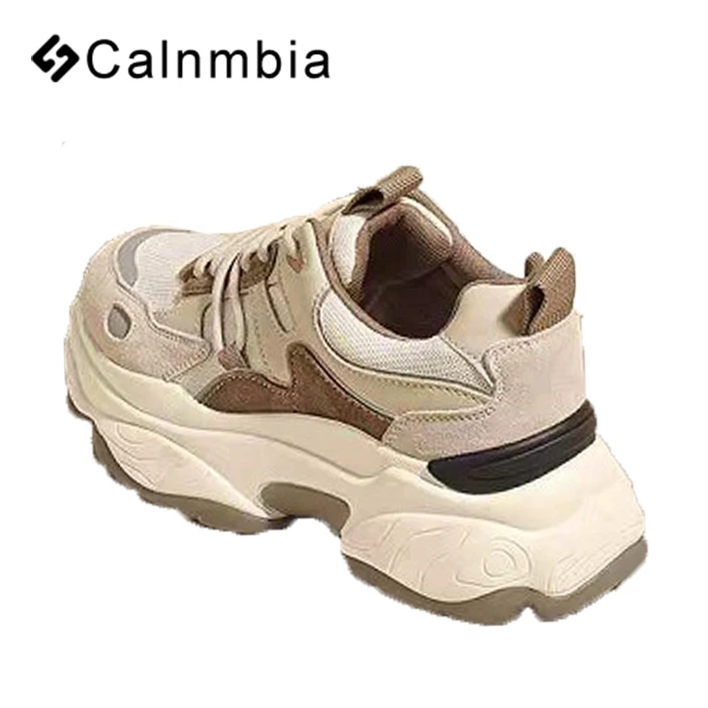 

New Ladies Fashion Round Toe Thick Sole Wear-Resistant Casual Shoes Women's Soft Comfortable Breathable Walking Jogging Sneakers