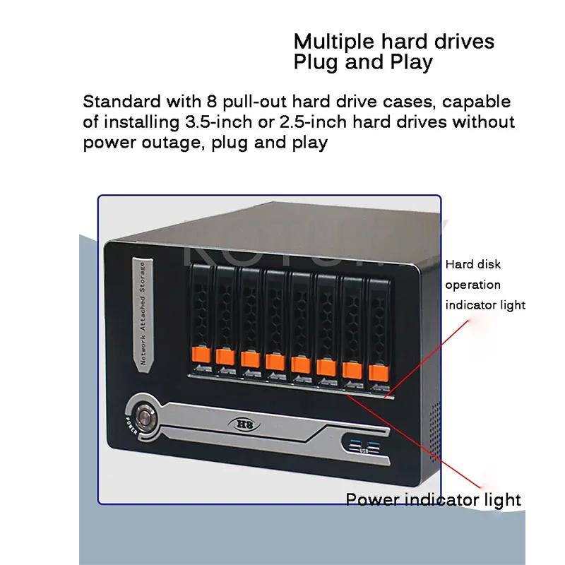 Сервер хранения Nas8 bay полная высота PCIE слот для карт материнская плата MATX