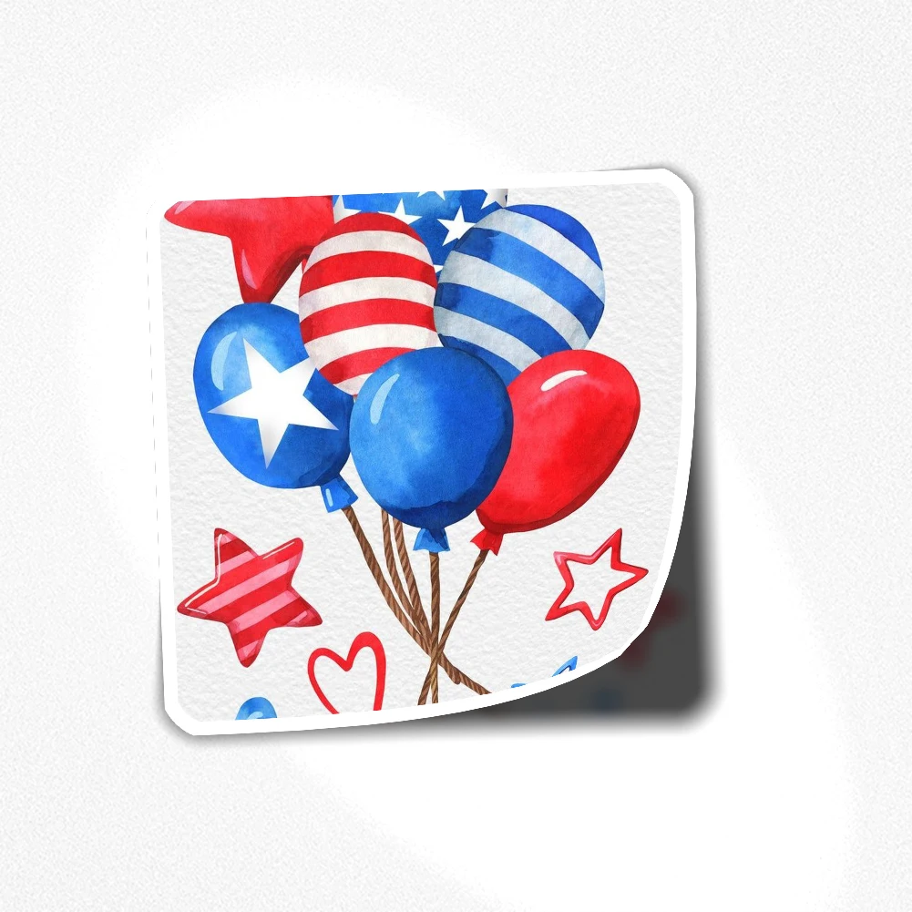 

4TH OF JULY STICKER 081 Sticker for Laptop Decor Bedroom Car Cute Cartoon Art Fashionable Public Suitcase